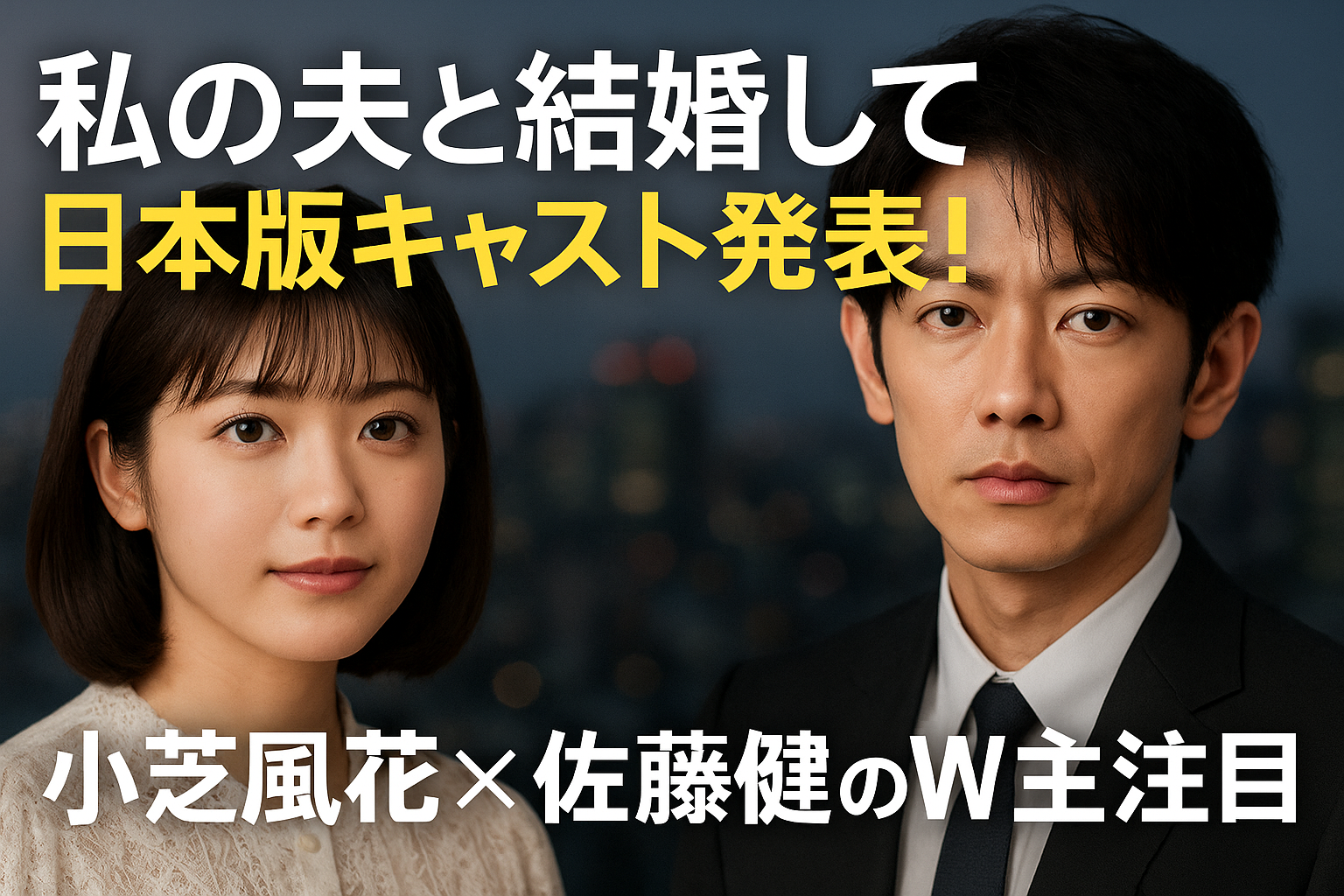 小芝風花×佐藤健のW主演！話題の韓国ドラマ『私の夫と結婚して』日本版の見どころを徹底解説