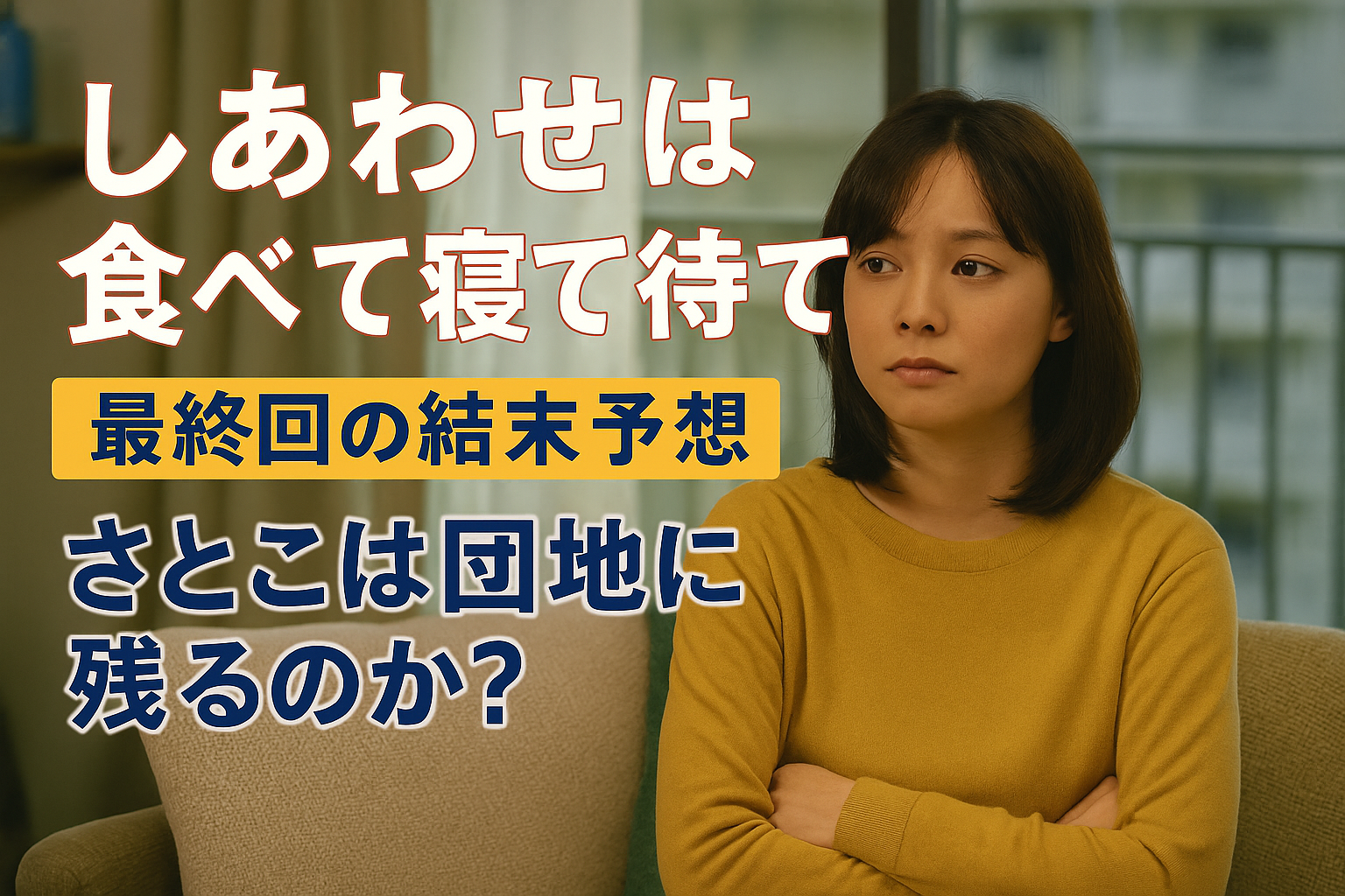 「しあわせは食べて寝て待て」最終回予想 さとこは団地に残るのか？